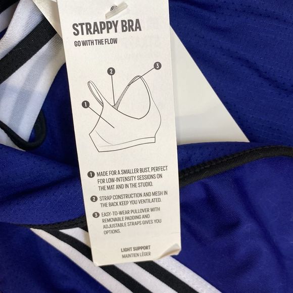 Adidas Cross Back Sports Bra Blue Active Womens Size 2XL - Picture 4 of 5